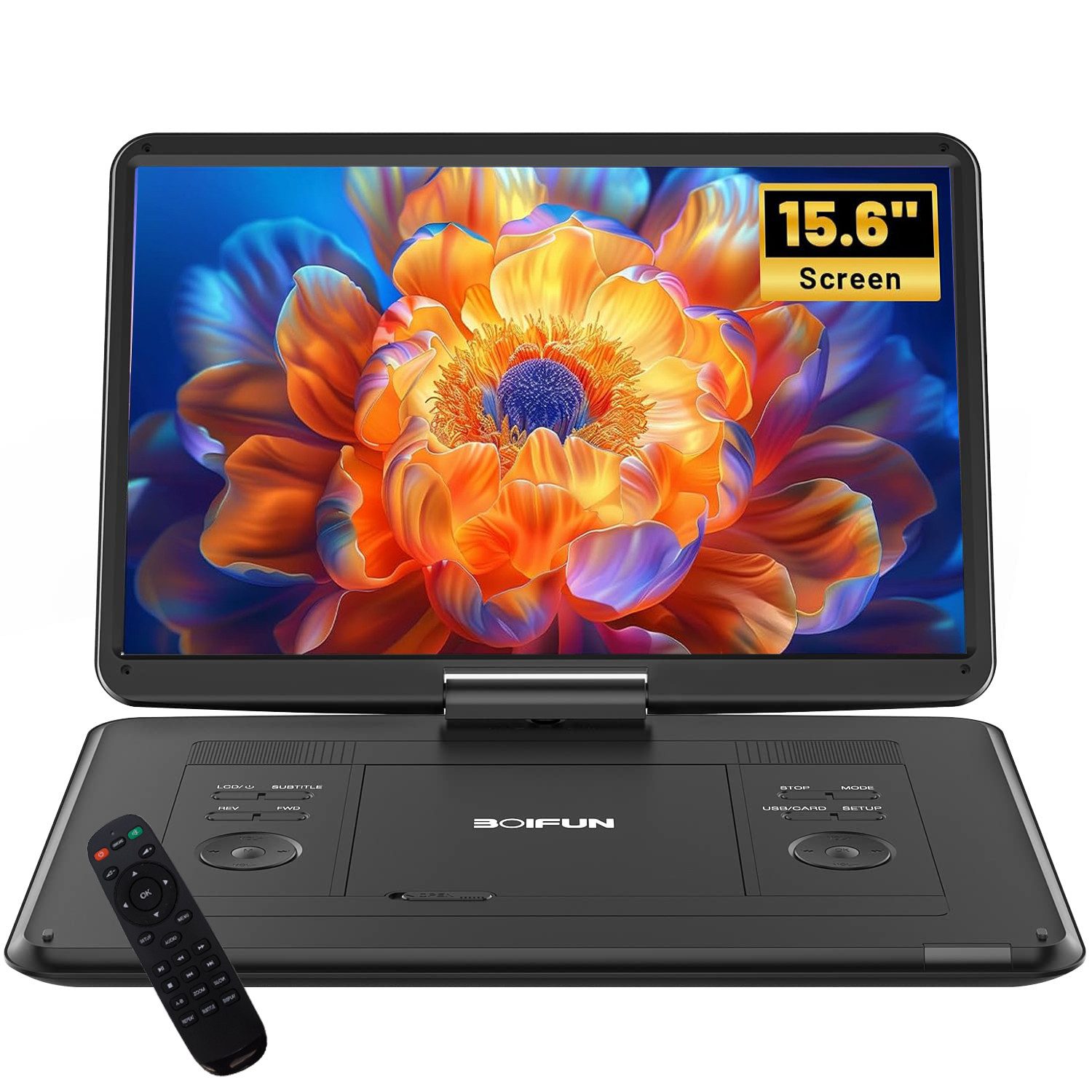 17,5 Zoll Tragbarer DVD Player mit 15,6" HD Schwenkbaren Bildschirm Portabler DVD-Player