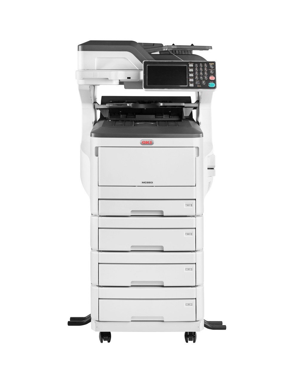 OKI Oki MC883dnv A3 Farblaserdrucker/Scanner/Kopierer/Fax/4. Papierfach Multifunktionsdrucker