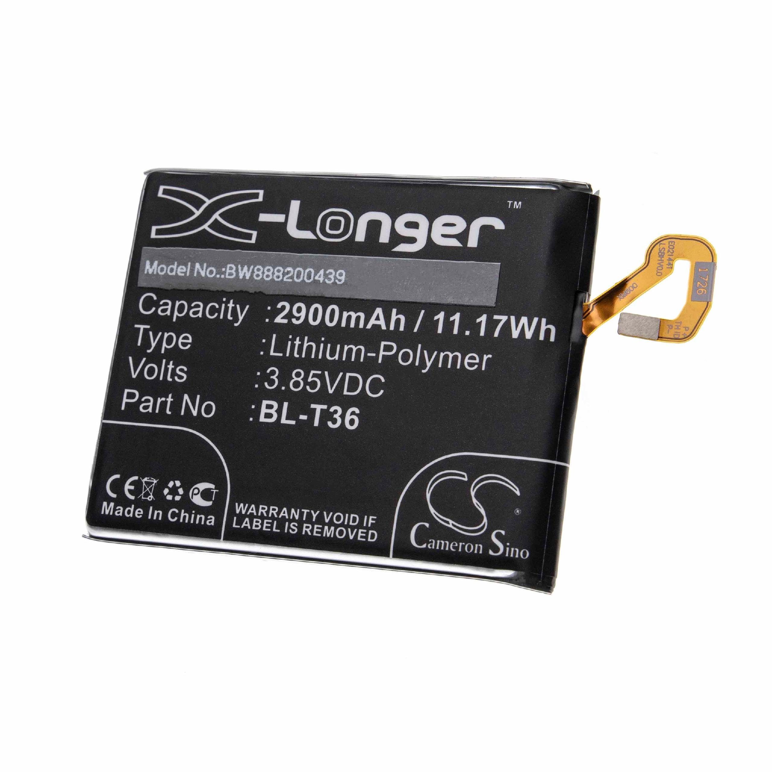 vhbw Ersatz für LG BL-T36, EAC63638201 für Smartphone-Akku Li-Polymer 2900 mAh (3,85 V)