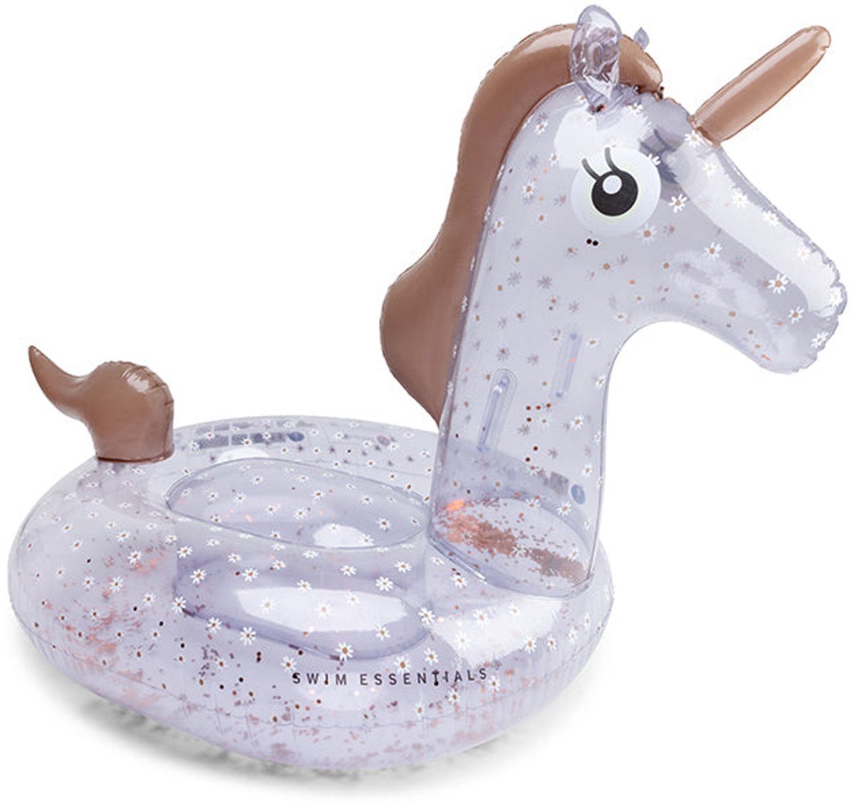 Swim Essentials Luftmatratze Luftmatratze Daisy Flowers Einhorn 150 cm, Wassermatratze Matratze Schwimmmatratze Liege