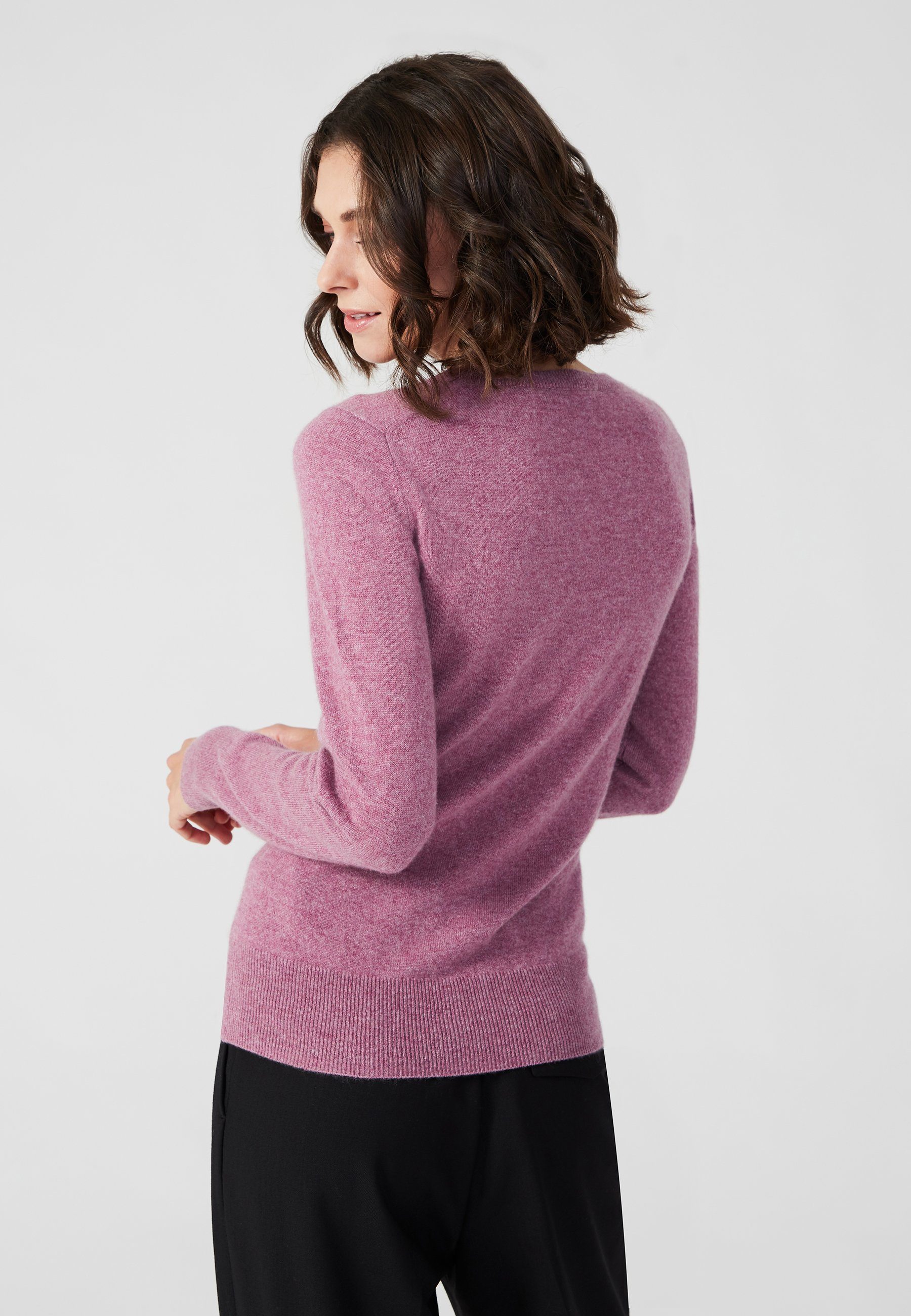 Style & Republic Kaschmirpullover Kaschmirpullover rose dull V-Neck