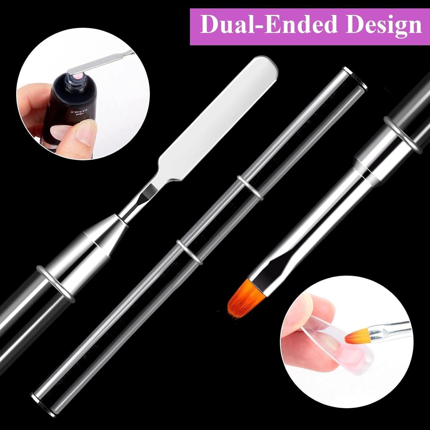 LuxusKollektion Nageldesign Zubehör Nagelformen Nagelverlängerung Dual Nagelpinsel Type 2-100 Stück – Bild 4 von 5