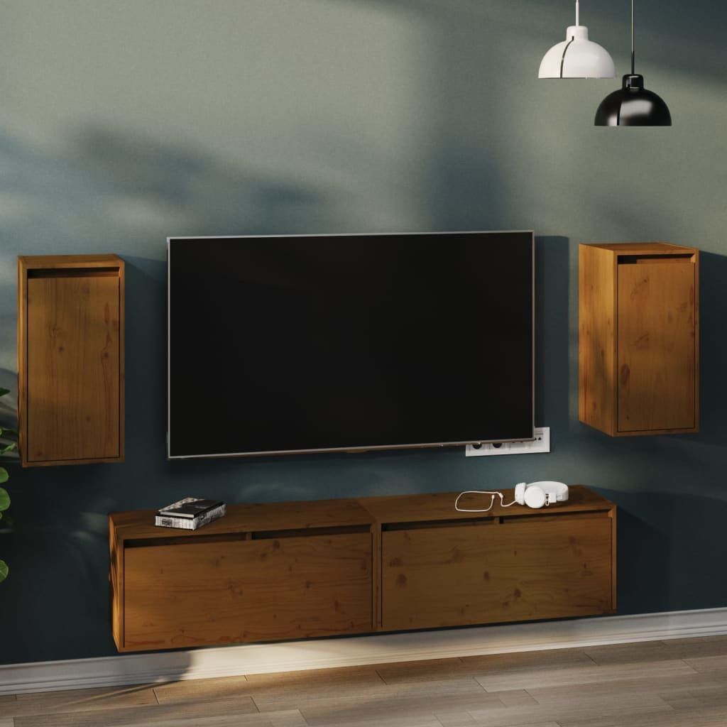 vidaXL Hängeschrank NA Hängeschrank aus Kiefer Massivholz 30x30x60 cm ideal für jedes Zimm