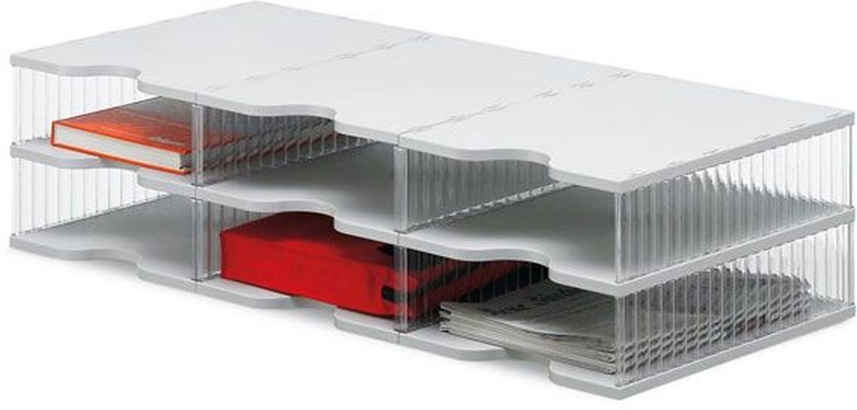 STYRO Organizer Postverteilstation styropost Grundeinheit 6 Fächer grau/transparent