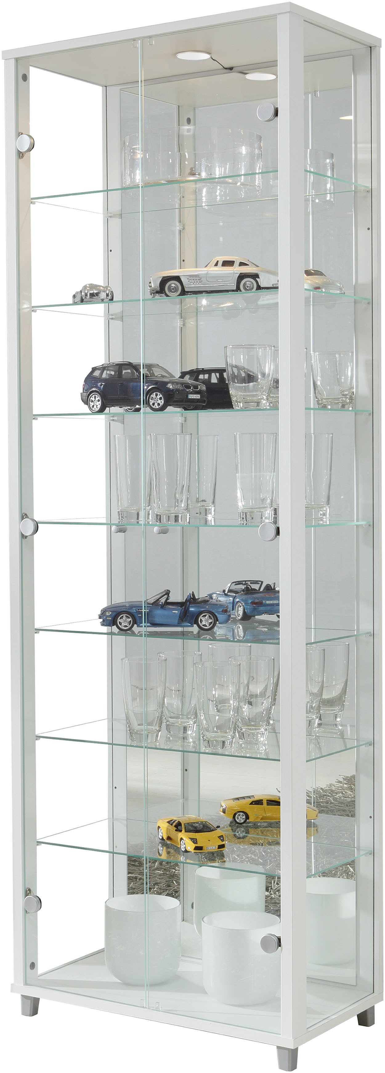 fif möbel Vitrine OPTIMA Standvitrine/Glasvitrine 2x Glastür,perfekt für Sa günstig online kaufen