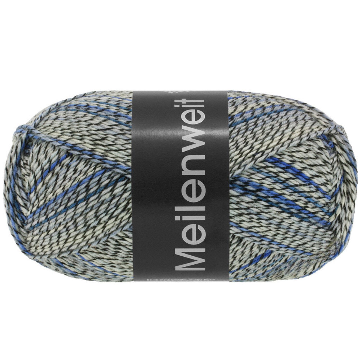 LANA GROSSA MEILENWEIT 100 g DENIM MIX Häkelwolle, 420 m (zeitlose 4-fach Herren-Sockenwolle), 100 g