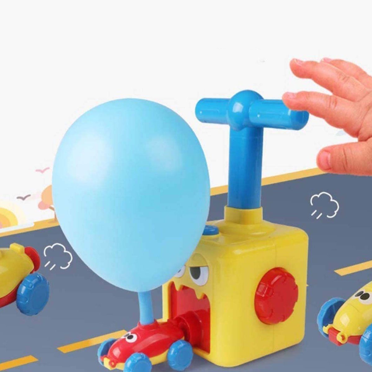 Starlyf mit 12 angetriebenes und Auto + Luftballon Rakete 22-tlg), Spielzeug-Auto Racer, (Spar-Set, Balloon Ballons