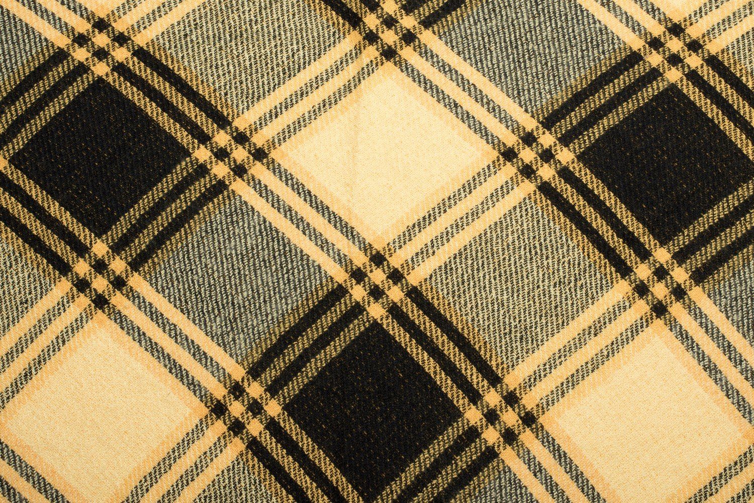 XXL-Schal, (1-St), Gelb-Schwarz Dreiecktuch Karo Muster mit Glencheck Strick styleBREAKER