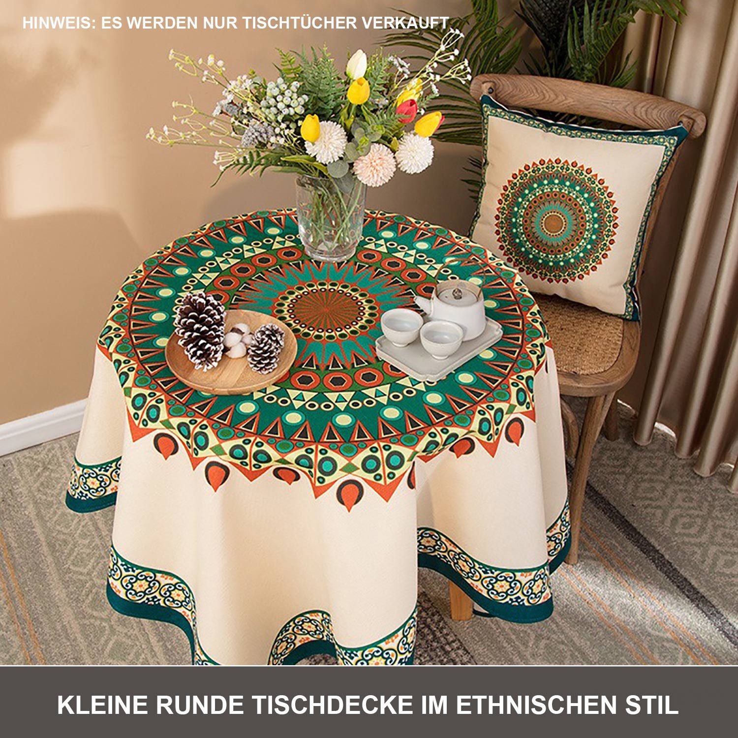 Refttenw Tischdecke Boho Quadratisch Dekorieren Farbige günstig online kaufen