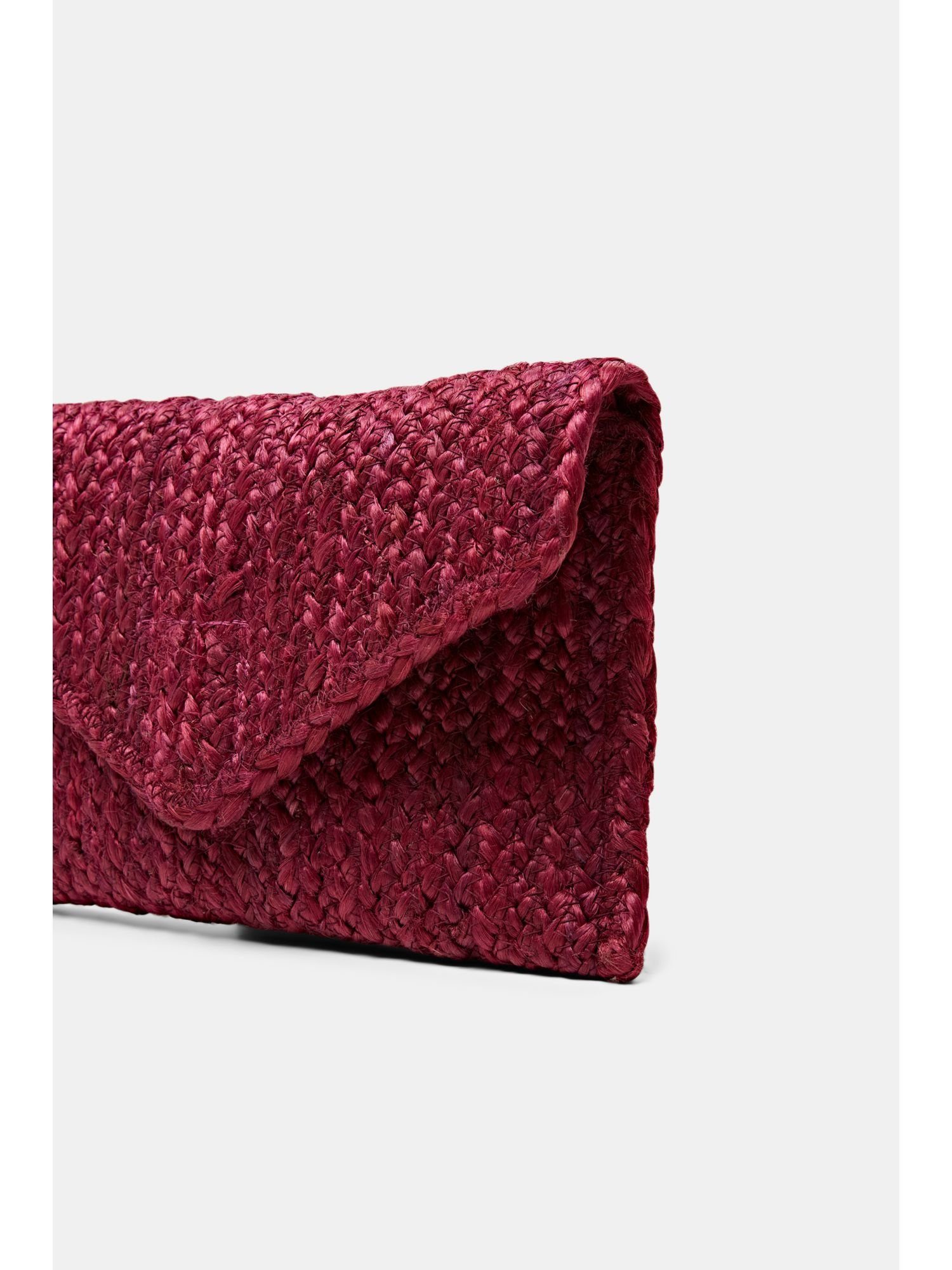 gewebtem aus Clutch Esprit Schultertasche Envelope-Design Bast in