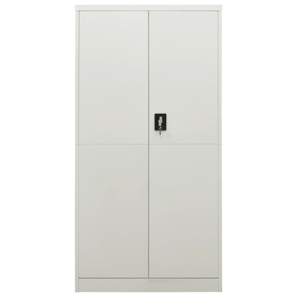 vidaXL Spind Schließfachschrank Hellgrau 90x40x180 cm Stahl (1-St)