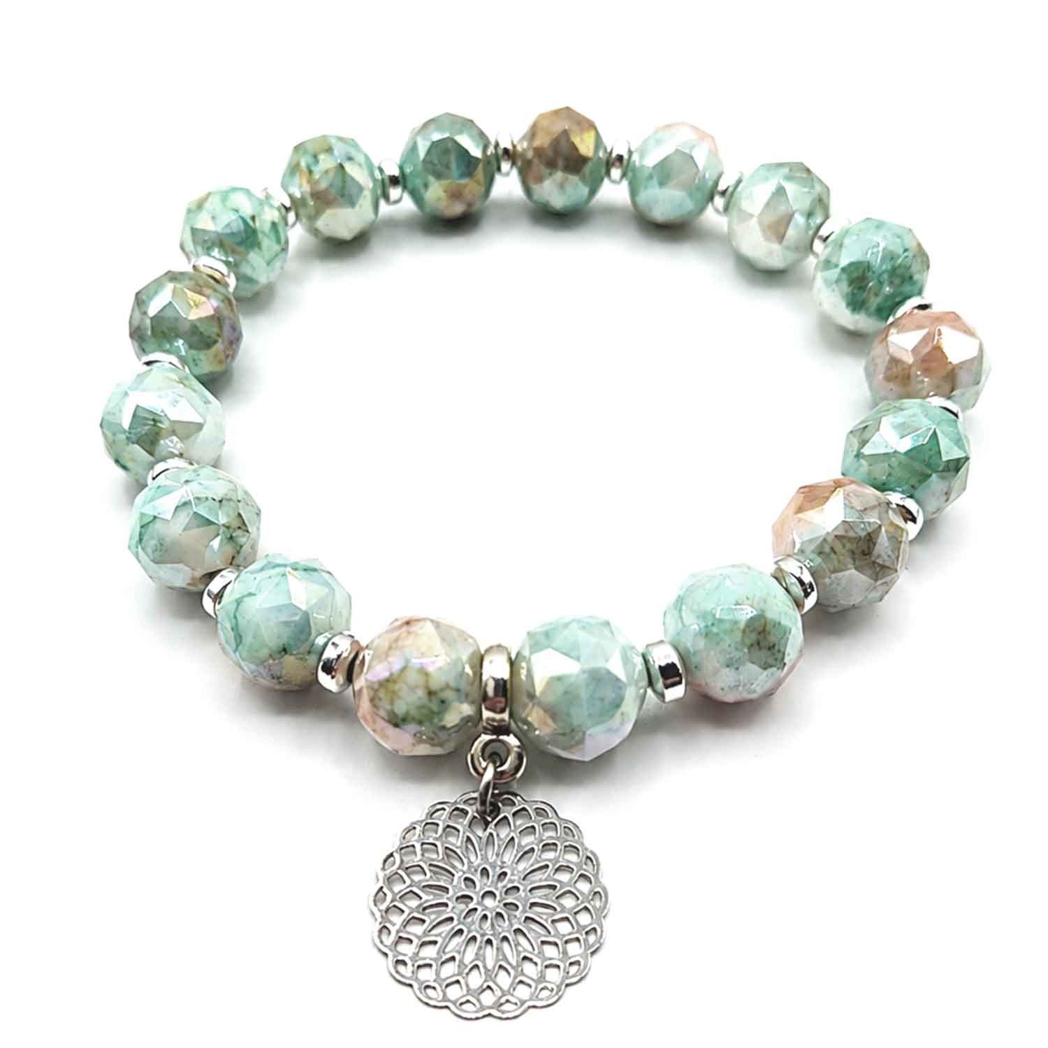 Impala Perlenarmband Nadja mit facettierten Glasperlen & Anhänger