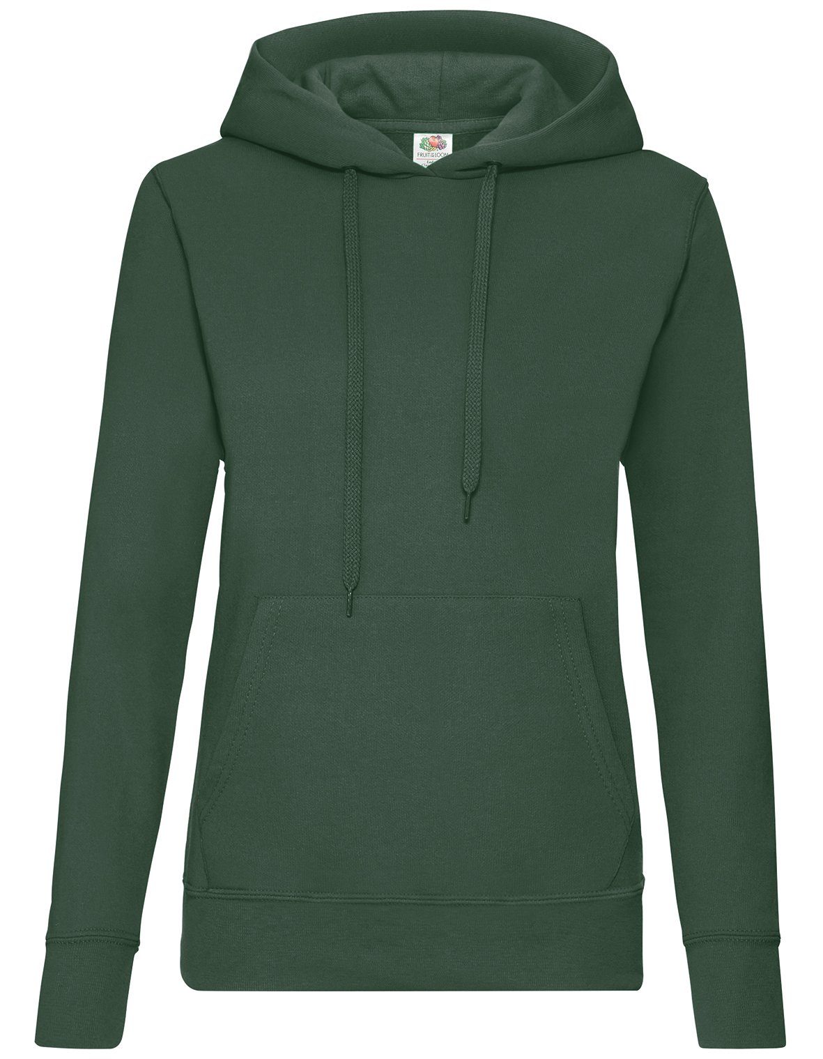 Classic the Lady-Fit of Sweat Kapuzensweatshirt Hooded flaschengrün Fruit Loom