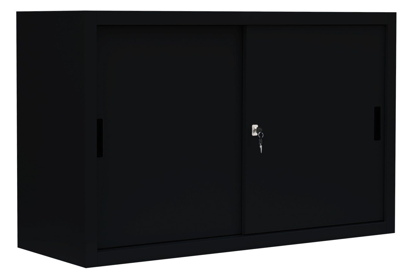 Steelboxx - 750 1200 Komplett Schwarz verschweißt mm montiert RAL Korpus: keine Türen: Lüllmann® und erforderlich Schiebetürenschrank Set, Montage Tiefschwarz (Komplett 1-St) 9005 OH, | Tiefschwarz/ x x 450 Schiebetürenschrank, 2 9005