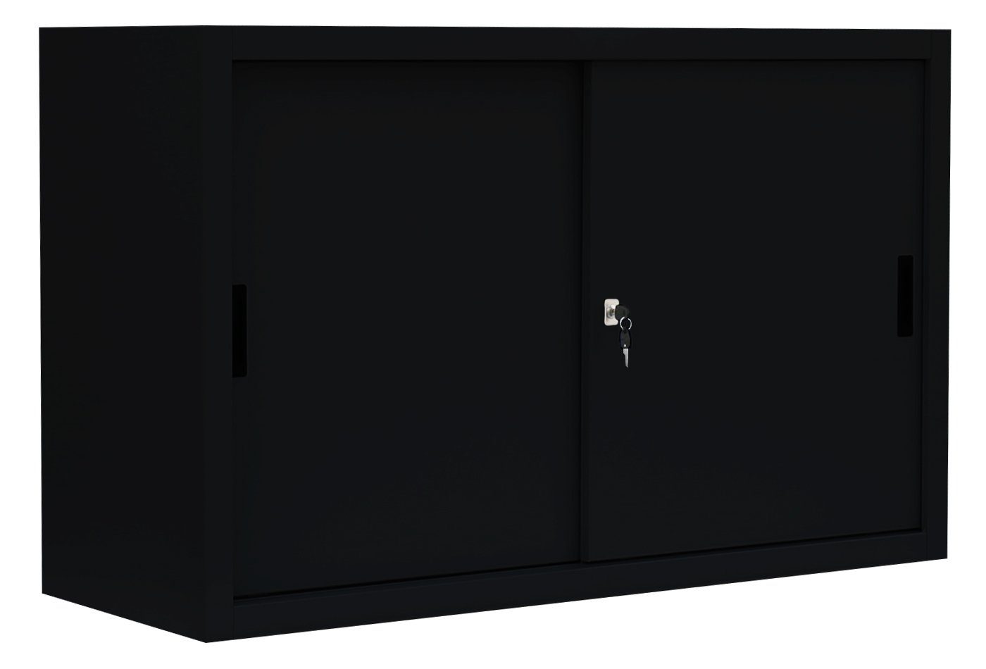 Steelboxx Schiebetürenschrank Schwebetürenschrank Sideboard aus Stahl 750 x 1200 x 450 mm (1-St) komplett montiert