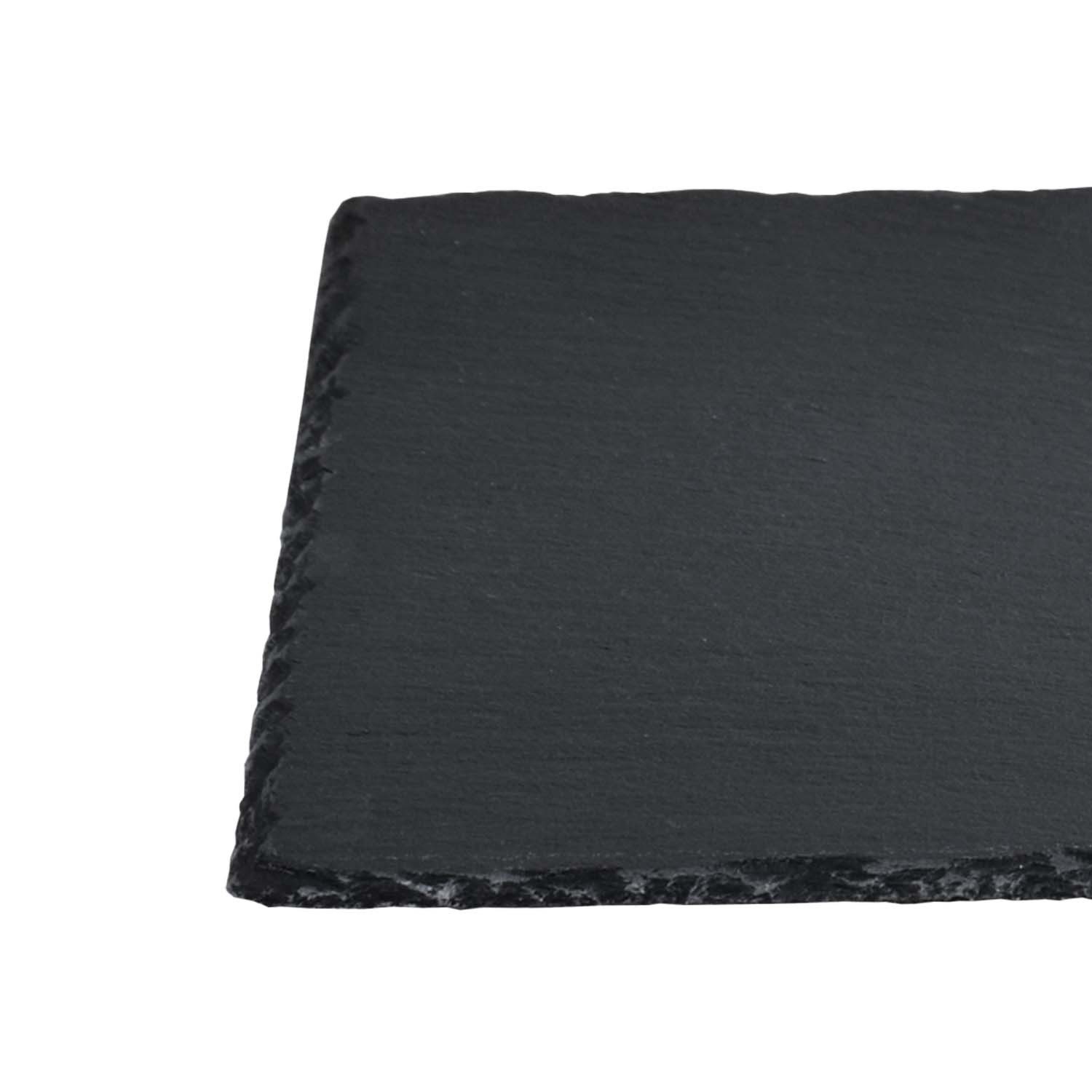 Kesper Servierbrett 5 Stück Buffetplatte aus Schiefer - 30 x 20 cm, Schiefer, (5-St), naturbelassener Rand