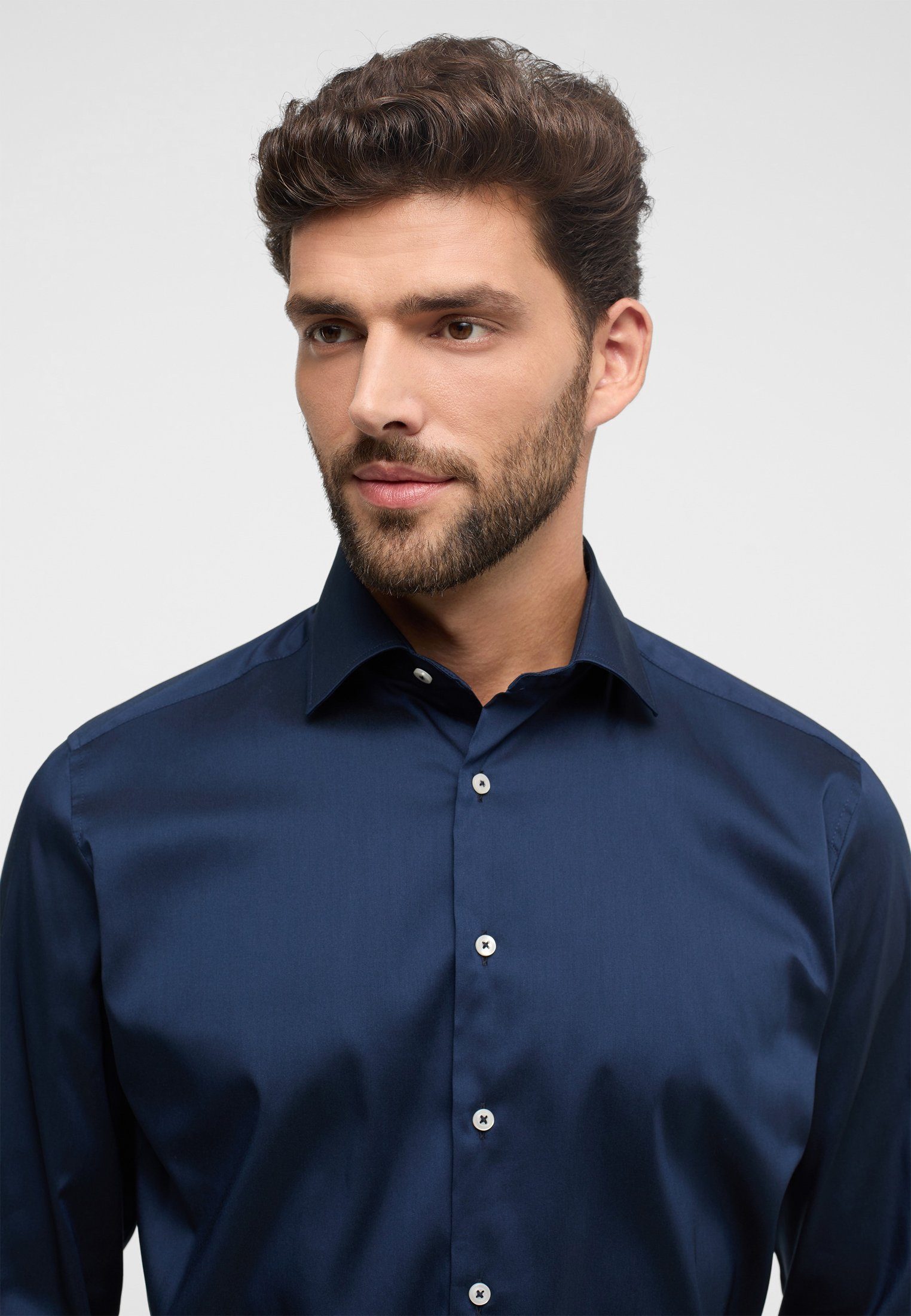 FIT navy Eterna MODERN Langarmhemd