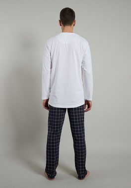 CECEBA Pyjamaoberteil Houston 31237 Button Long Shirt (3er Vorteilspack) in reiner natürlicher Baumwoll-Qualität