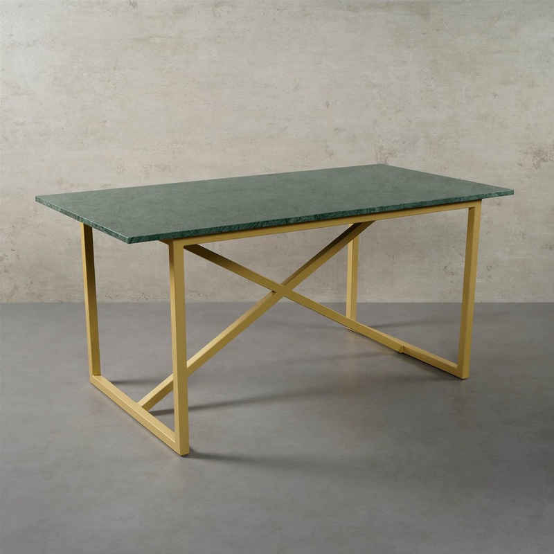 MAGNA Atelier Esstisch PRAG mit Marmor Tischplatte, Naturstein, nachhaltig, 160cmx80cmx75cm - 200x100x75cm