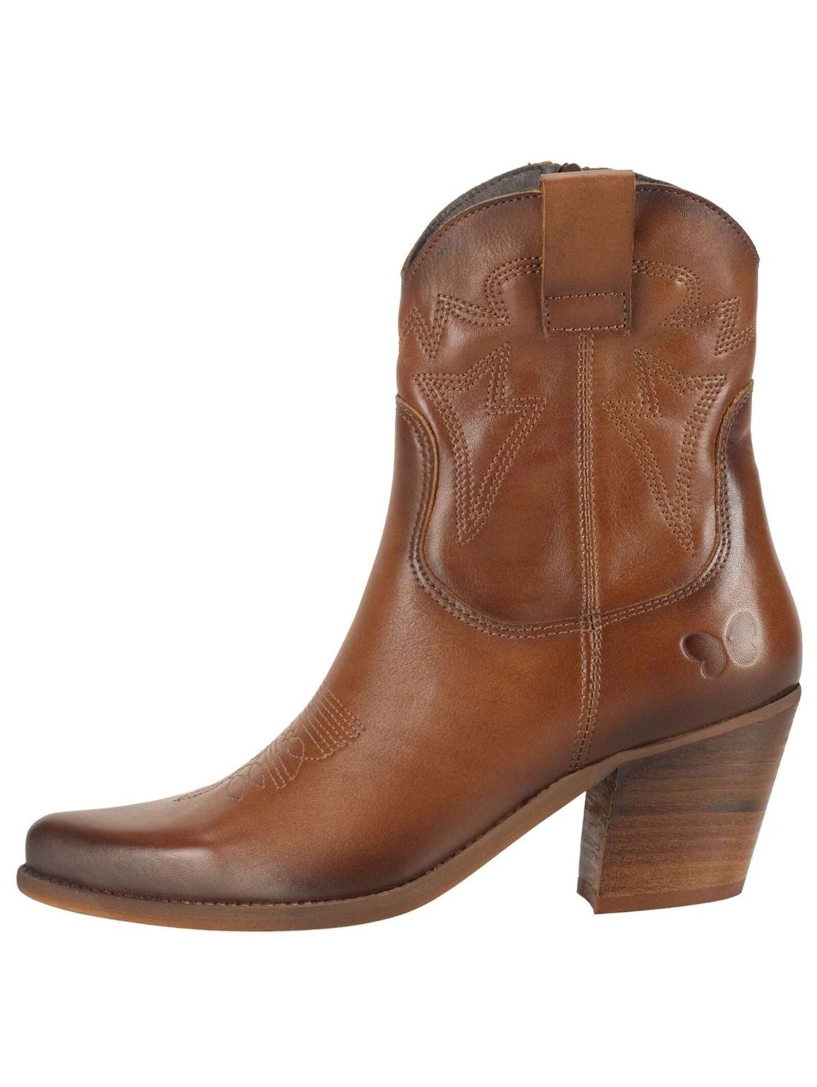 Felmini Stiefelette Leder . Cowboy Stiefelette günstig online kaufen
