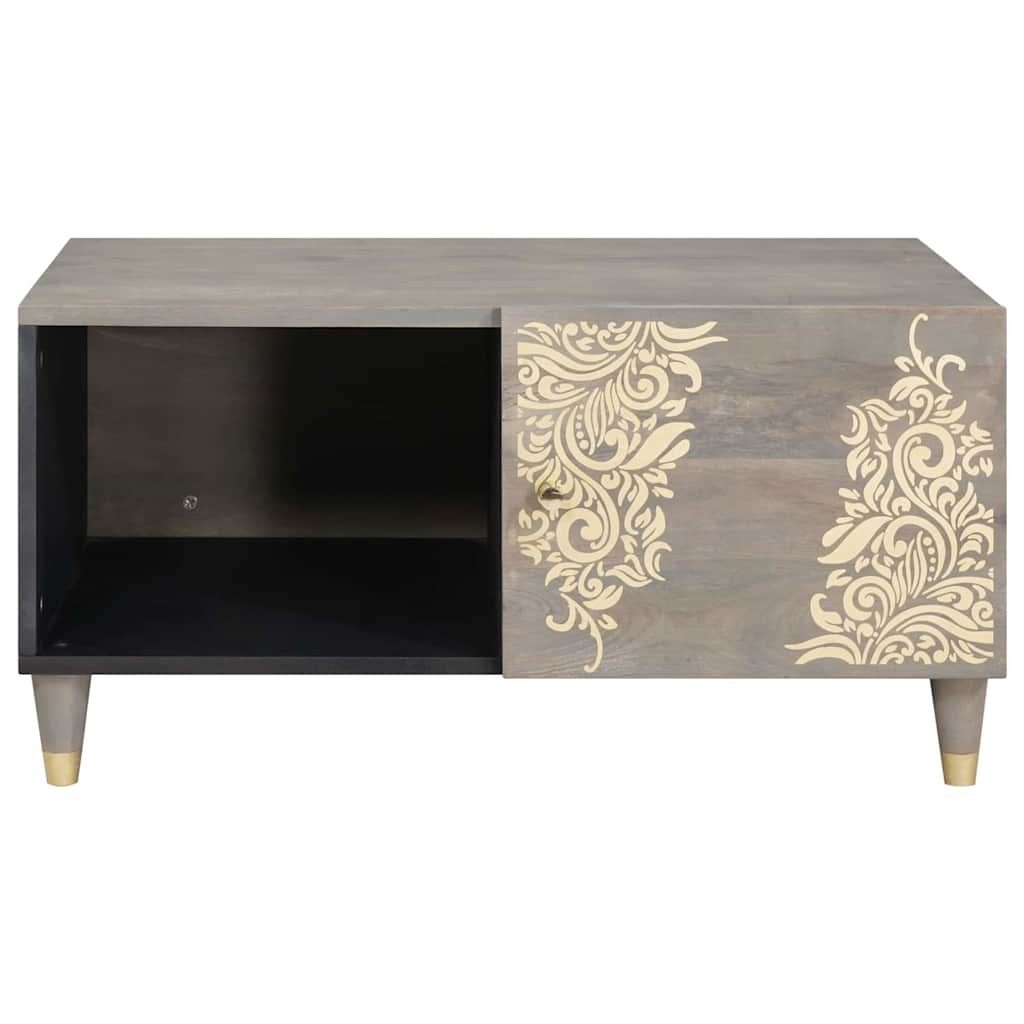 vidaXL Couchtisch Couchtisch Grau 80 x 50 x 40 cm Massivholz (1-St)