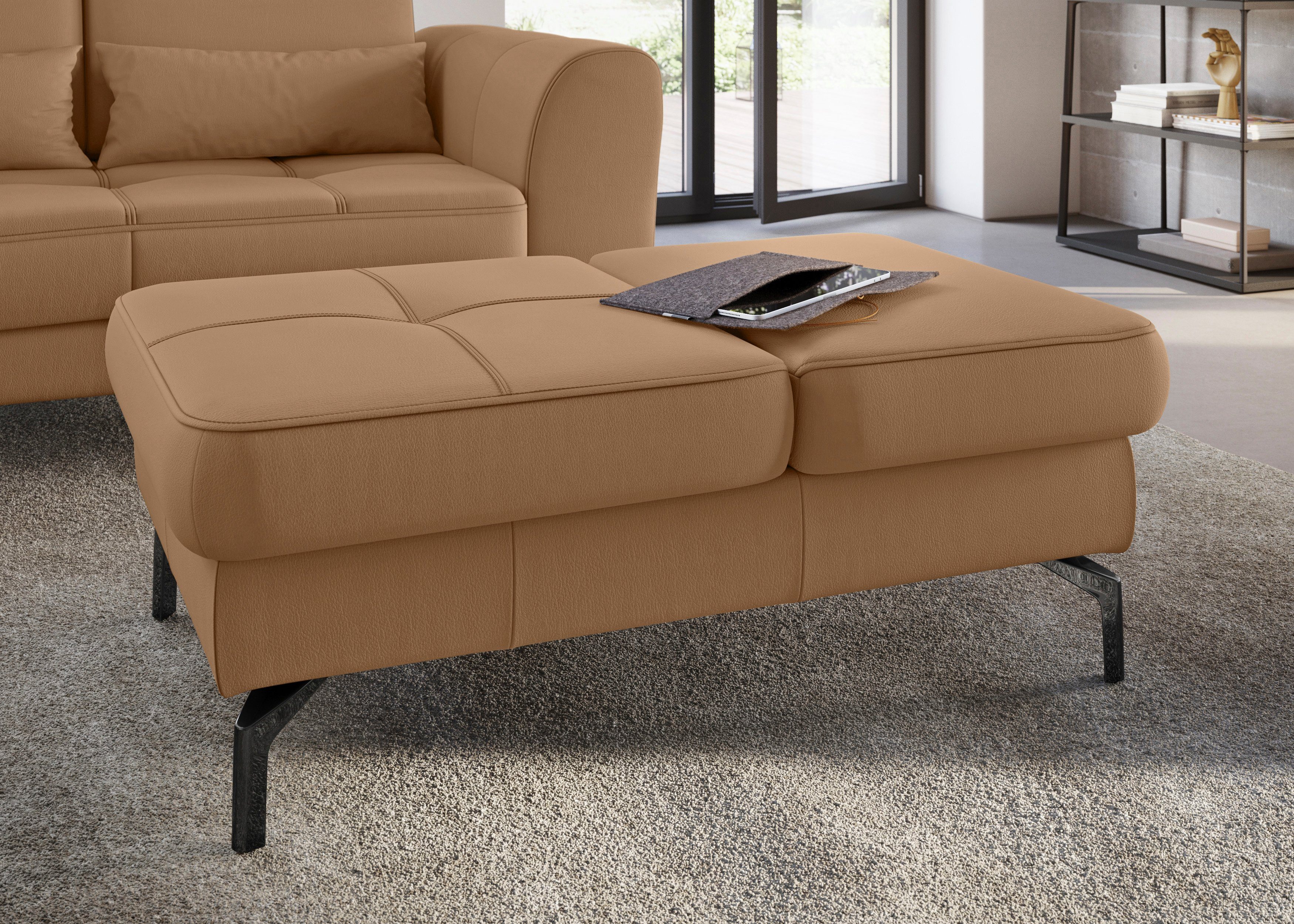 sit&more Hocker Bendigo, mit Klappfunktion, Bodenfreiheit 15 cm, wahlweise in 2 Fußfarben