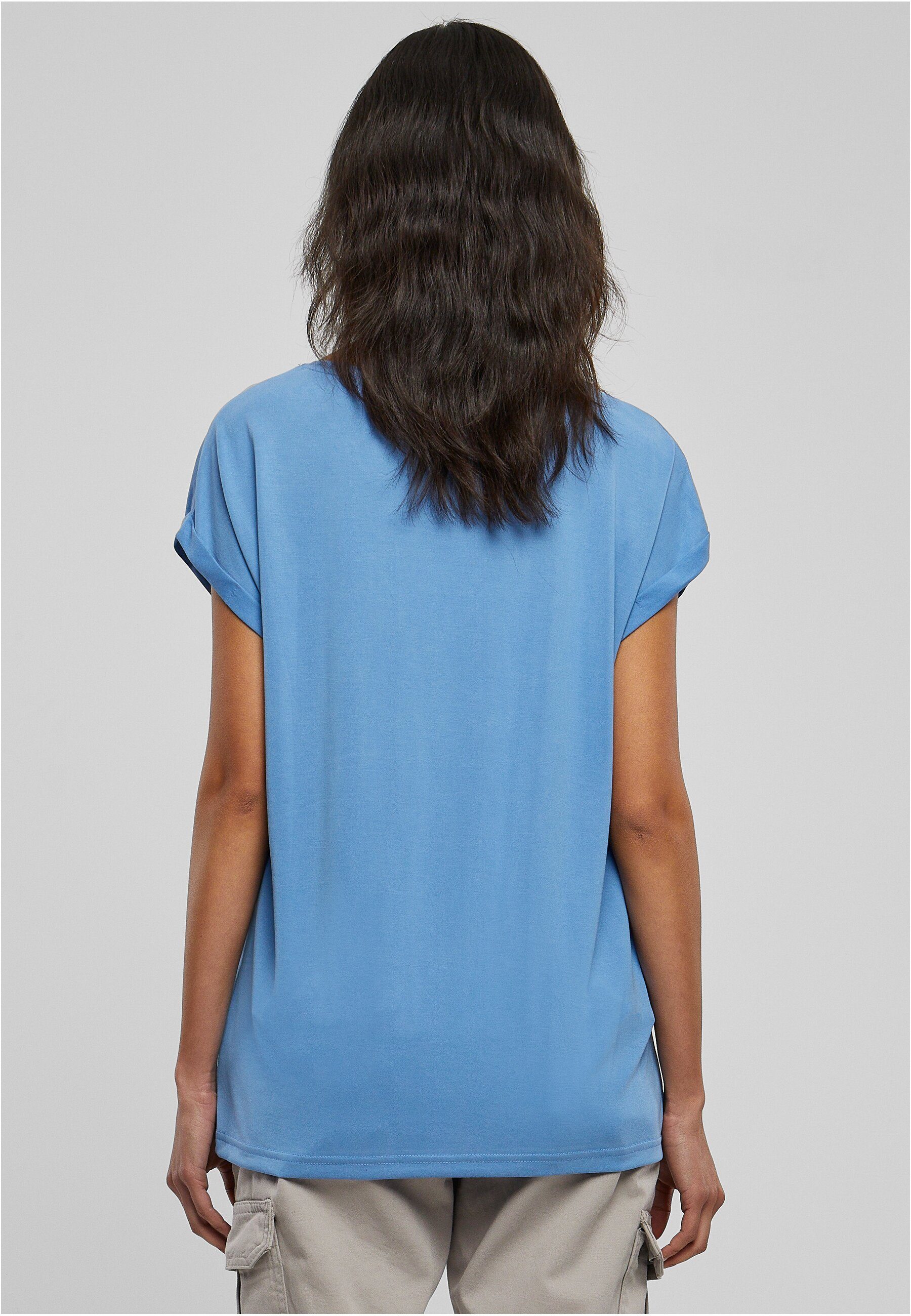 Damen Shoulder Ladies (1-tlg) URBAN Extended Kurzarmshirt Modal horizonblue CLASSICS Tee