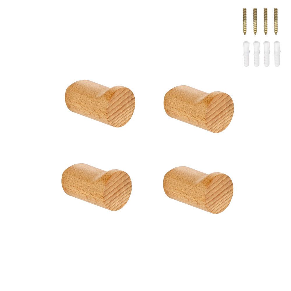 Auledio Kleiderhaken 4er-/6er-Set handgefertigte Wandhaken aus natürlichem günstig online kaufen