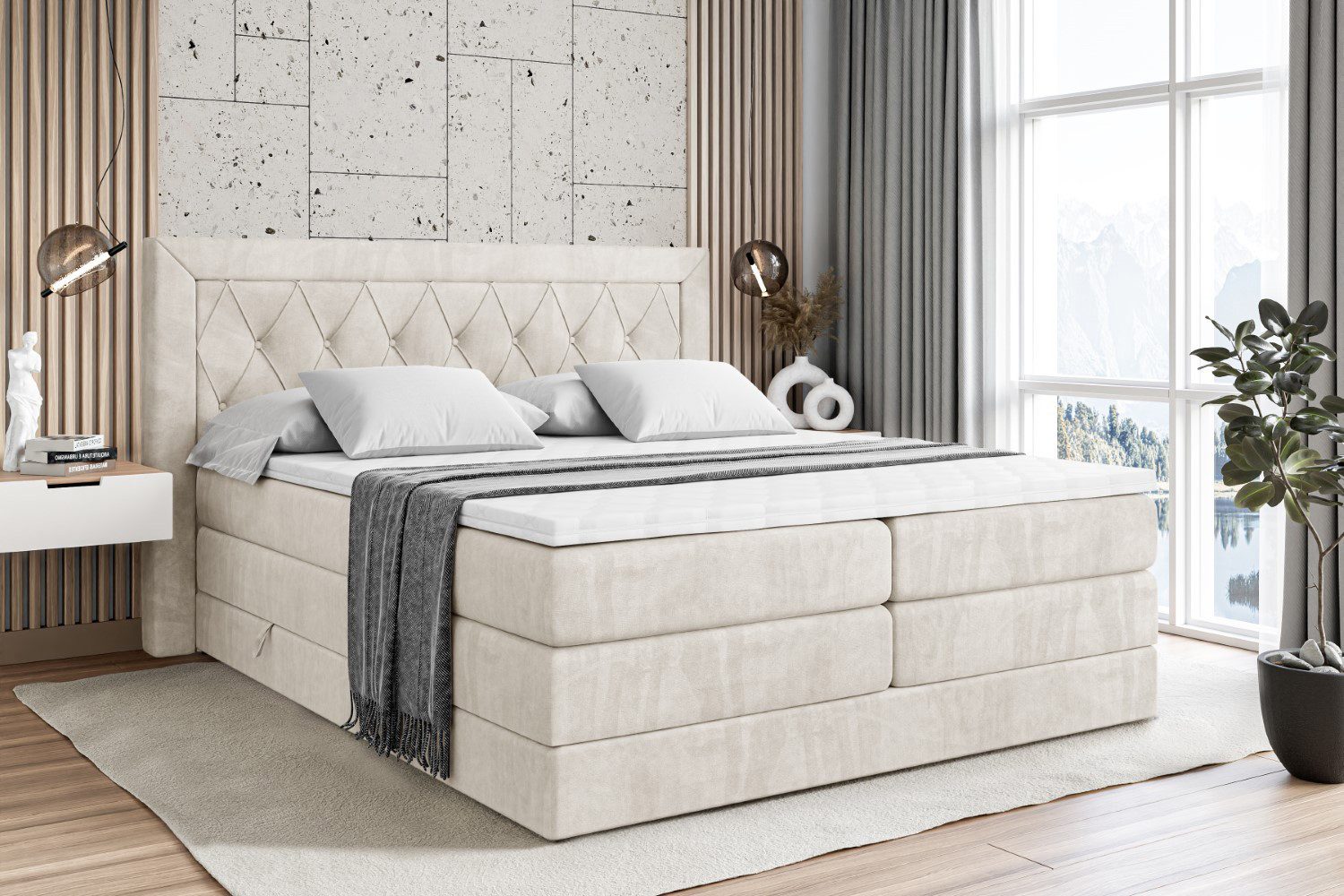 ALTDECOR Boxbett NOEL KING (Multipocket-Matratze H4 günstig online kaufen