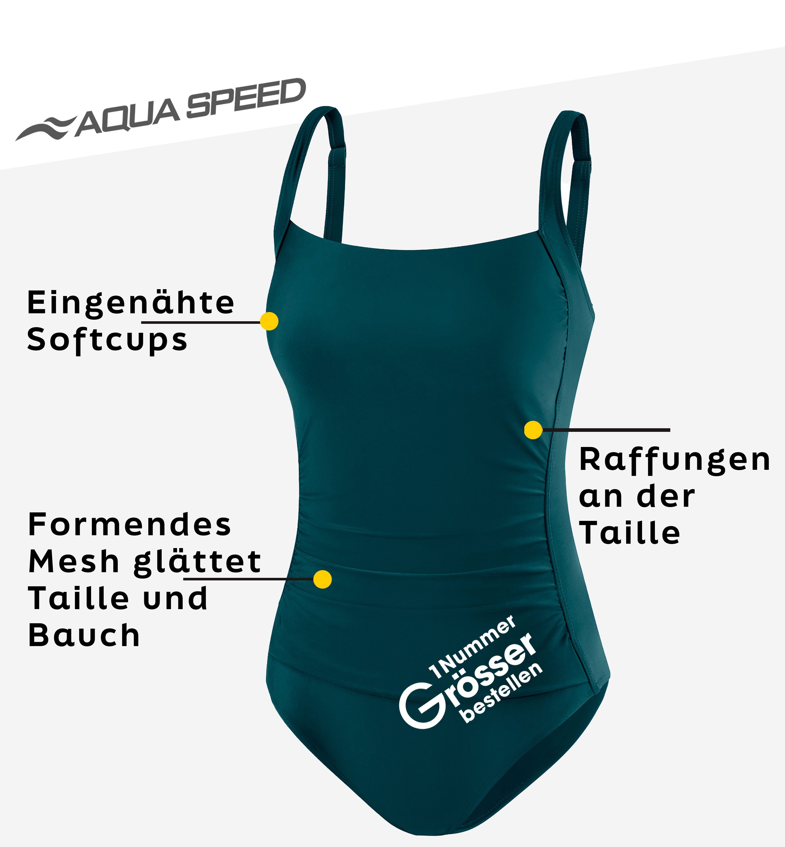 Aqua Speed Badeanzug Vera Badeanzug für SchwimmerInnen - sportlich & jugendlich (Stylisher Badeanzug für SportlerInnen)