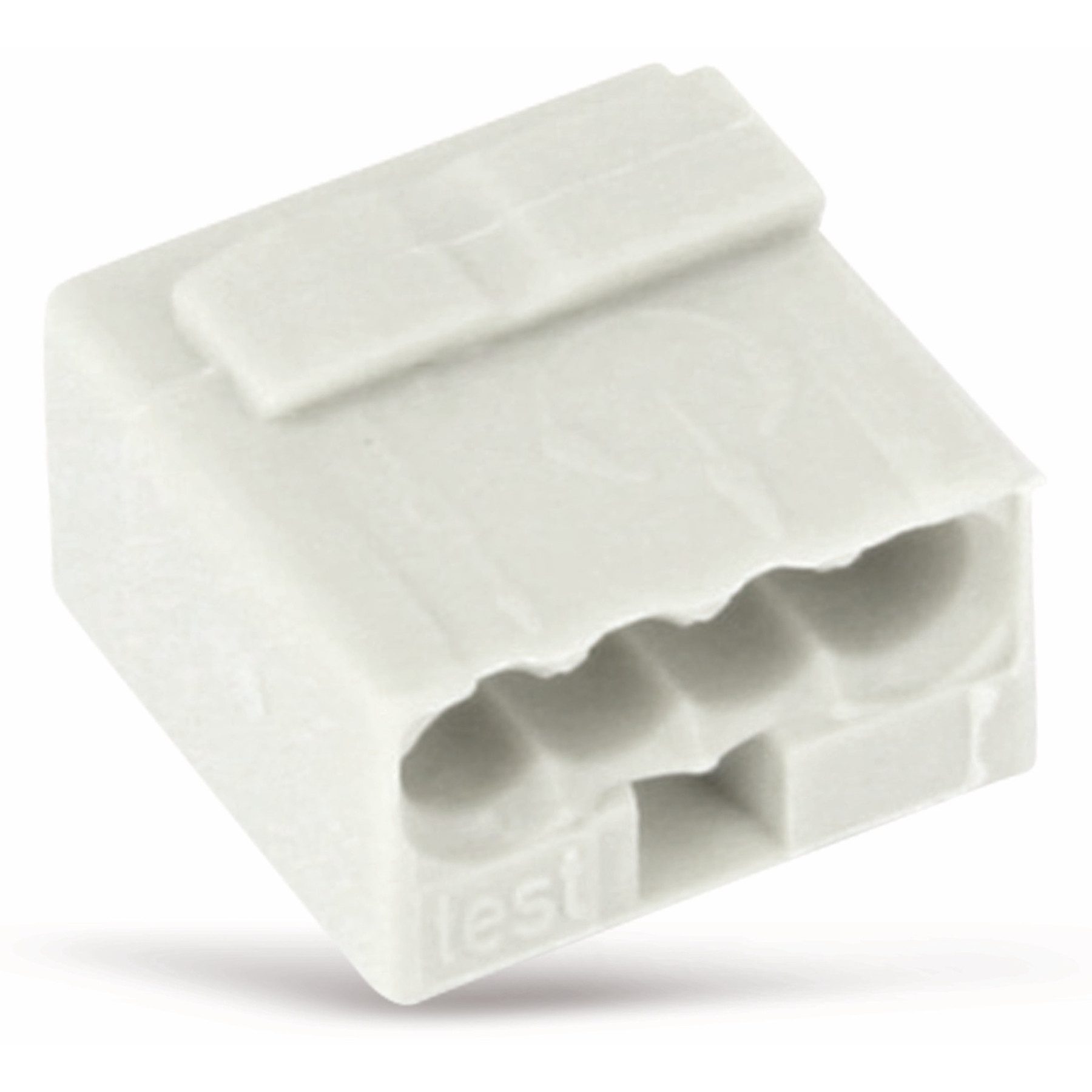 WAGO Verbindungsdosenklemme WAGO Micro-Steckklemmen 243-304, 4-polig, lichtgrau, 100 Stück