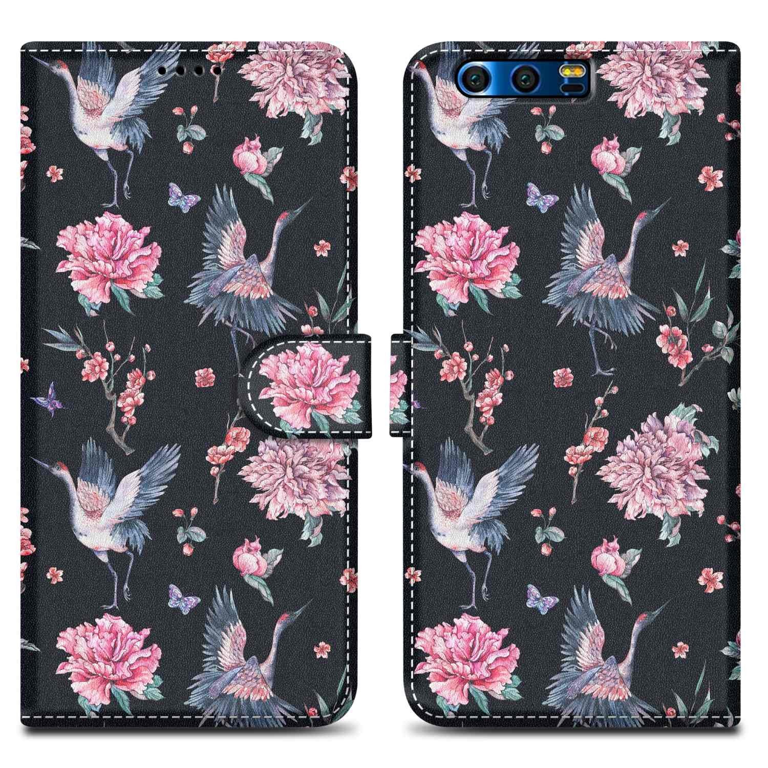 Cadorabo Handyhülle für Honor 9 Hülle Honor 9, Handy Schutzhülle - Hülle, Standfunktion, Kartenfach, Magnetverschluss