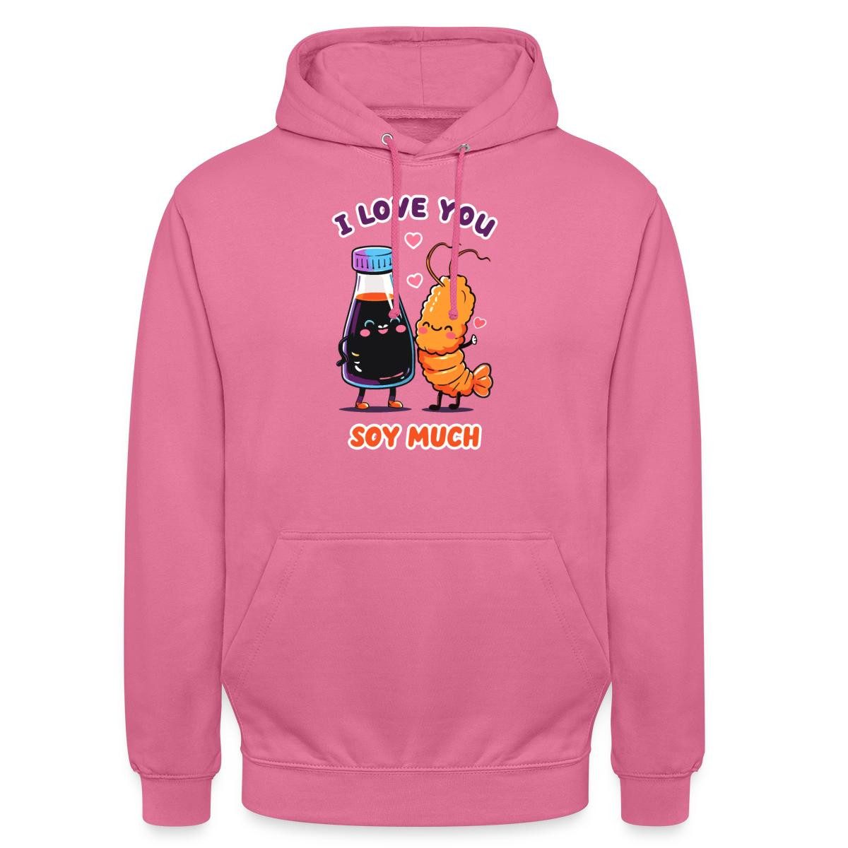 Spreadshirt Hoodie I Love You Soy Much Süßes