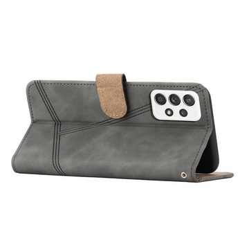 CLM-Tech Handytasche Hülle für Samsung Galaxy A23 5G Tasche aus Kunstleder Etui (1x Samsung Galaxy A23 5G Wallet Case Cover Handyhülle), Kartenfächer, Standfunktion, Magnetverschluss