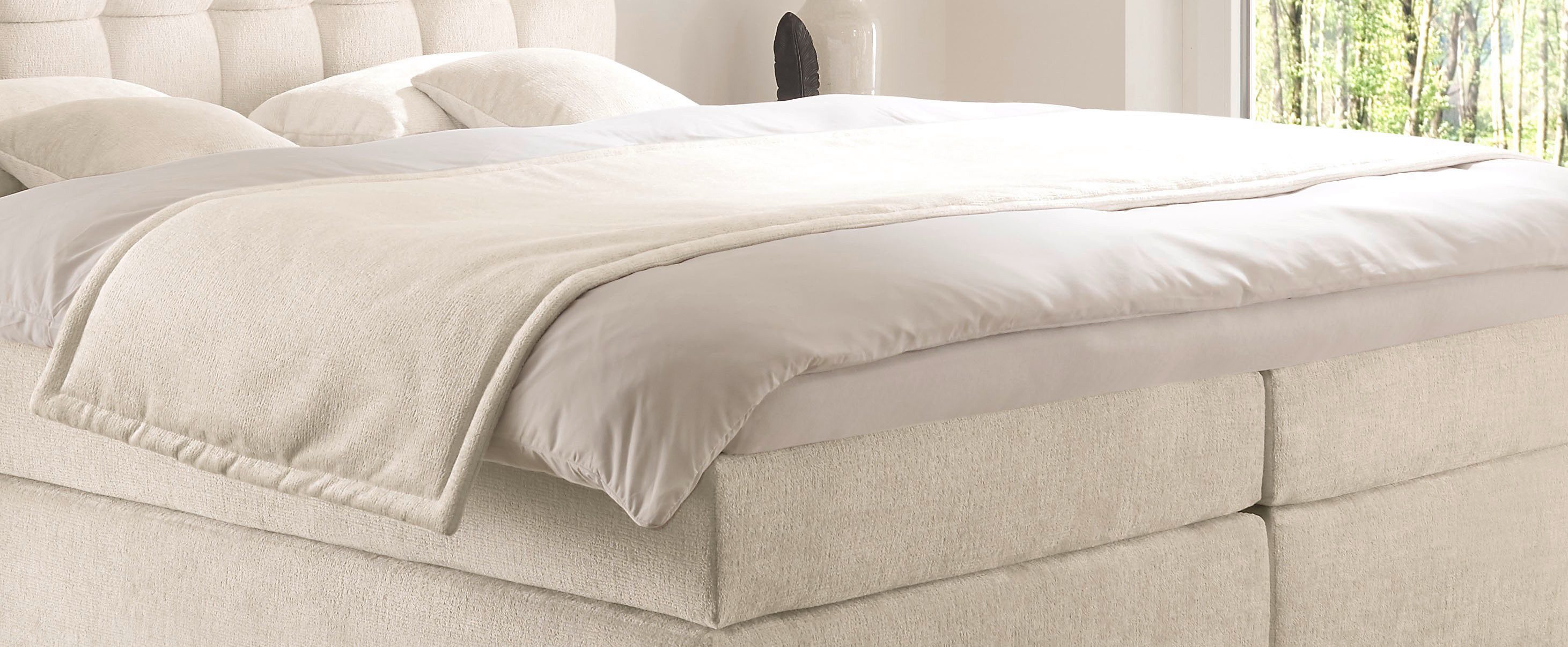 hapo Tagesdecke Plaid, beidseitig Stoff mit Vließwatte versteppt