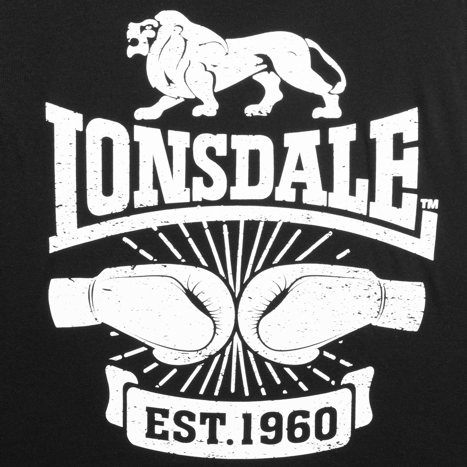 Erwachsene Herren Cleator Lonsdale black T-Shirt Lonsdale Tanktop
