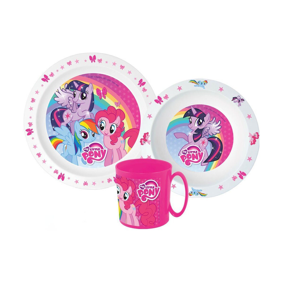 My Little Pony Kindergeschirr-Set My Little Pony Pink Essgeschirr Mikroplastik 350ml