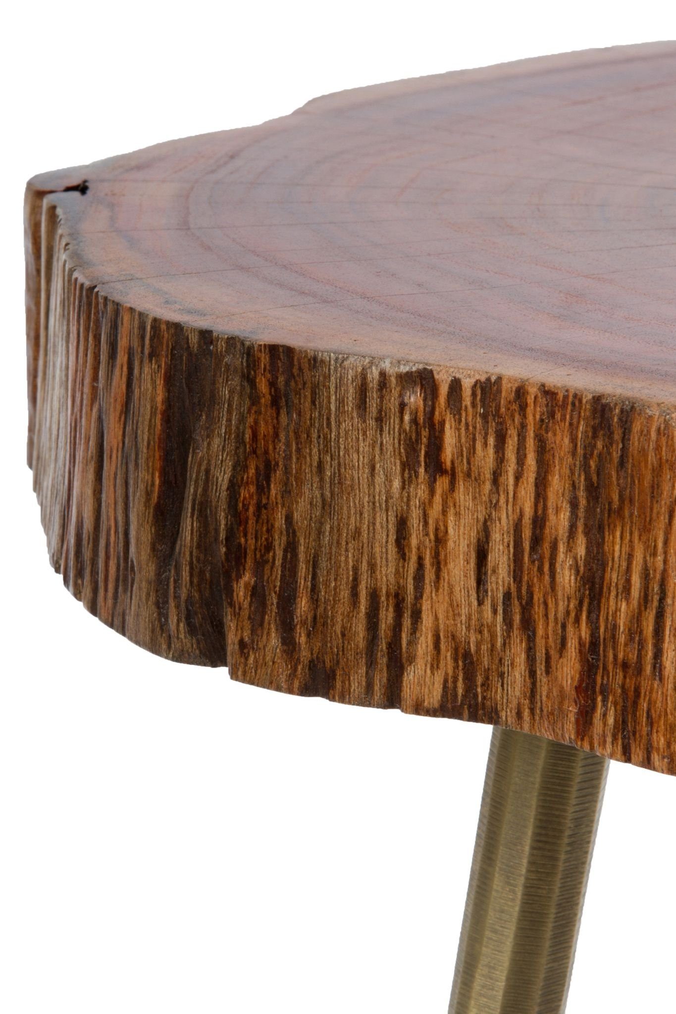 Holz Couchtisch Ablage: elbmöbel mit rustikal Messingfüllung messing cm 28x46x36 Beistelltisch Beistelltisch (FALSCH),