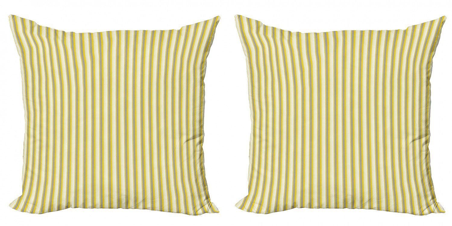 Gelb Digitaldruck, Modern Streifen Kissenbezüge Stück), in den Doppelseitiger Abakuhaus Accent (2 weichen Farben
