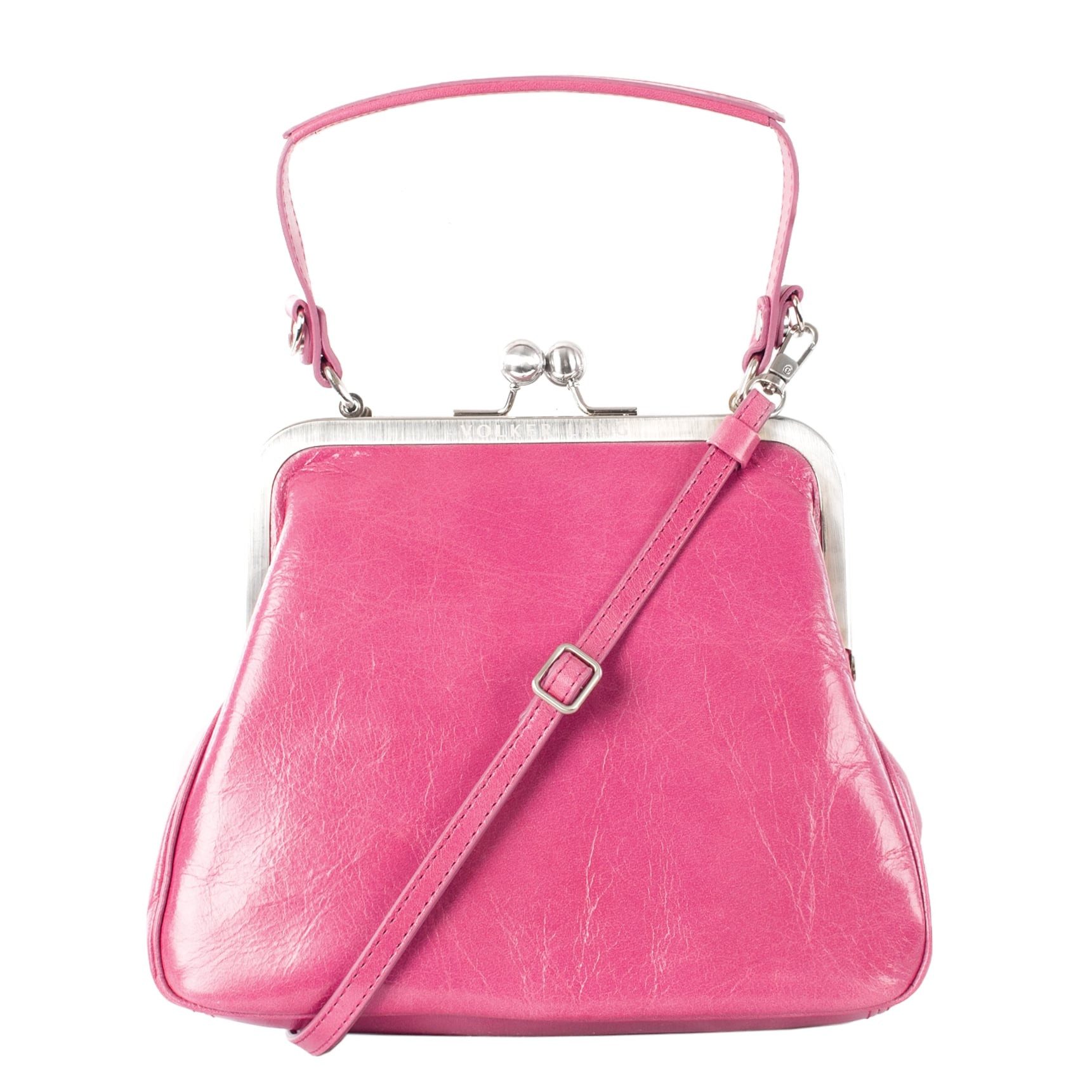 Schultertasche AUDREY  Elegante Damen Bügeltasche aus italienischem Leder