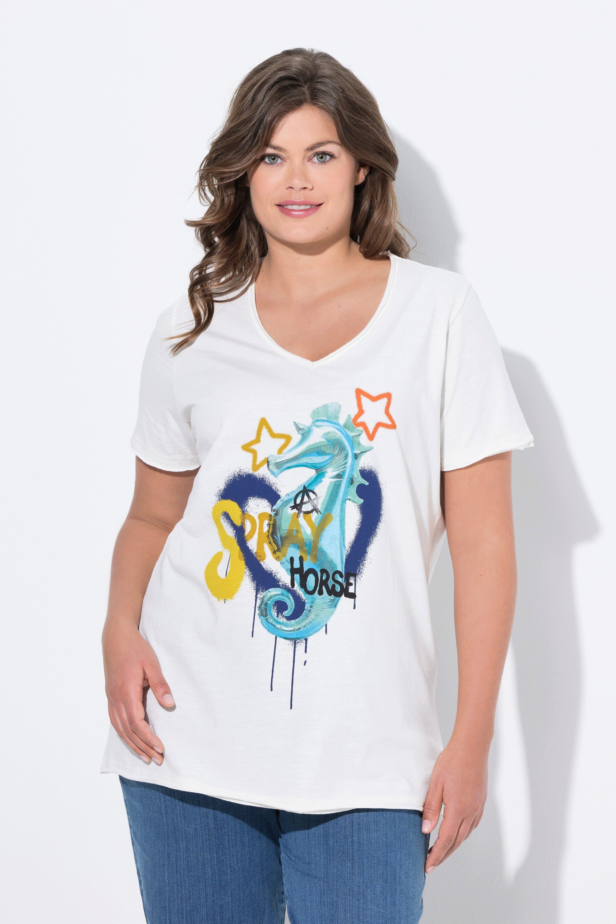 Laurasøn T-Shirt T-Shirt 1/2-Arm V-Ausschnitt MIG günstig online kaufen