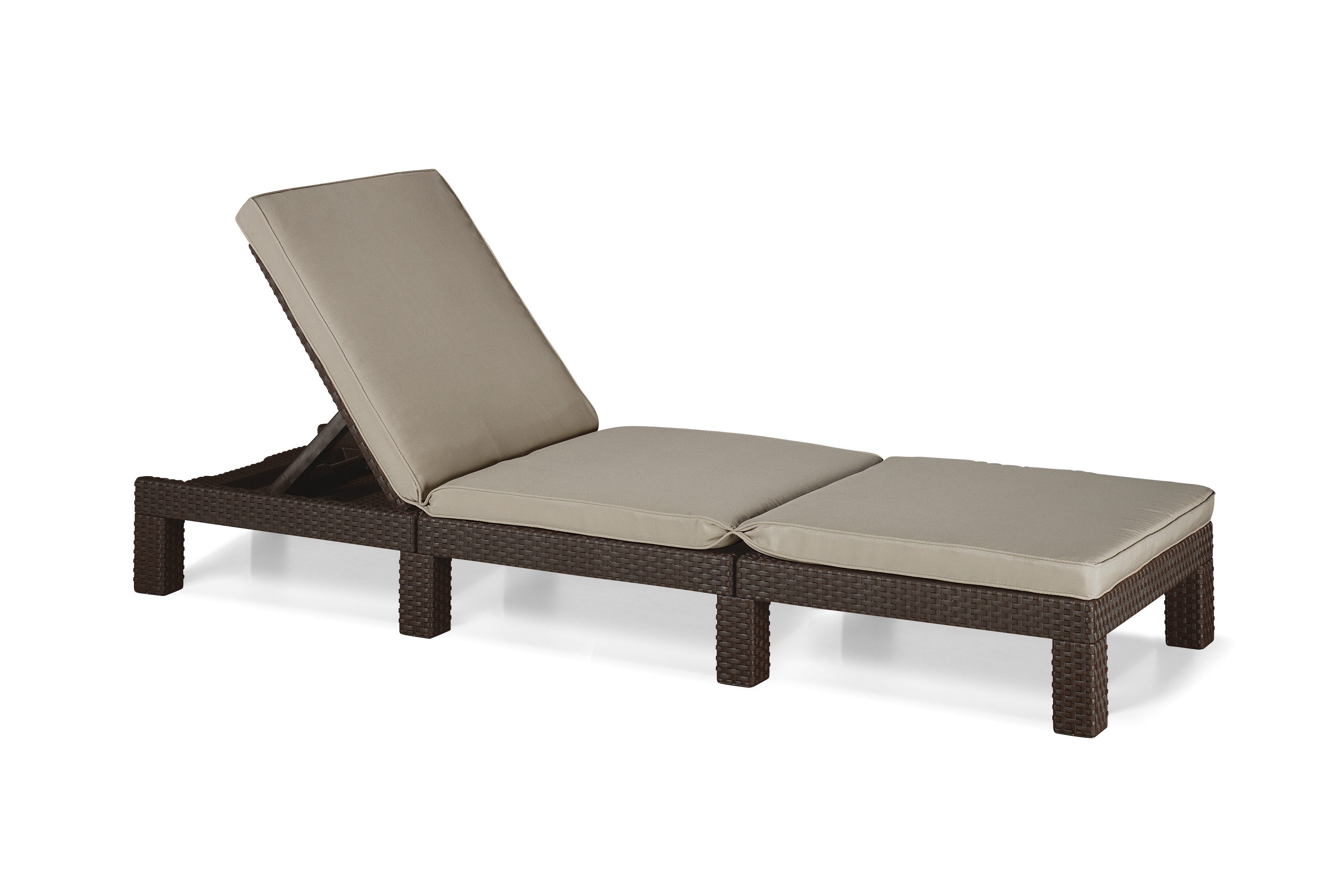 Allibert Gartenliege "Daytona" Braun aus Polyrattan günstig online kaufen