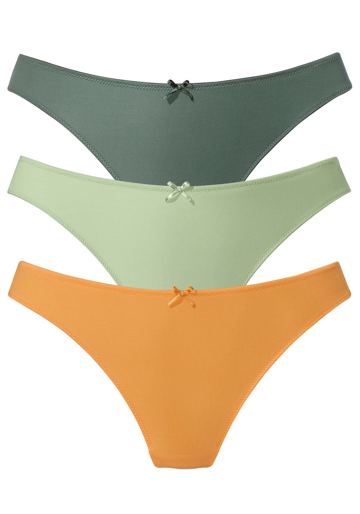 petite fleur by Lascana String (Packung, 3 Stück) hinten komplett aus zarter Jacquardspitze