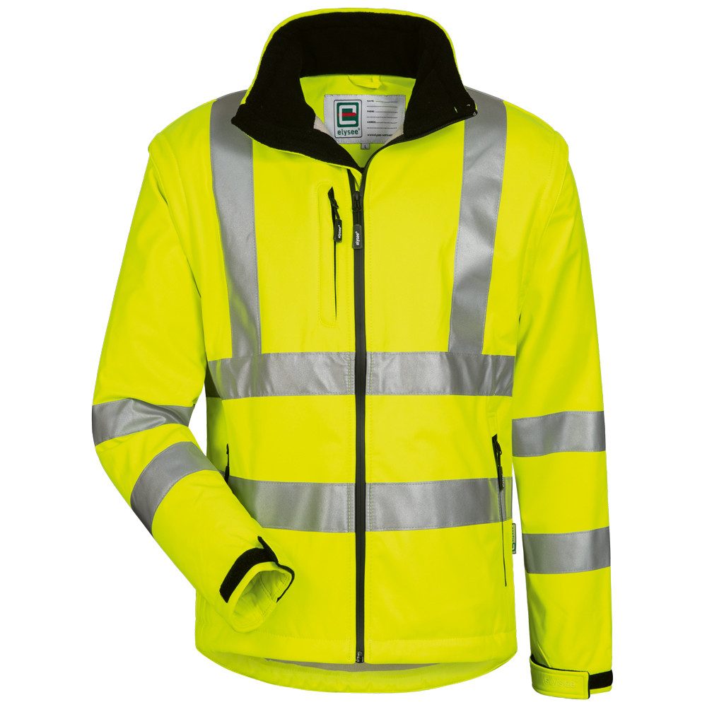 Elysee Arbeitsjacke Warnschutz Softshelljacke Logan mit abnehmbaren Ärmeln