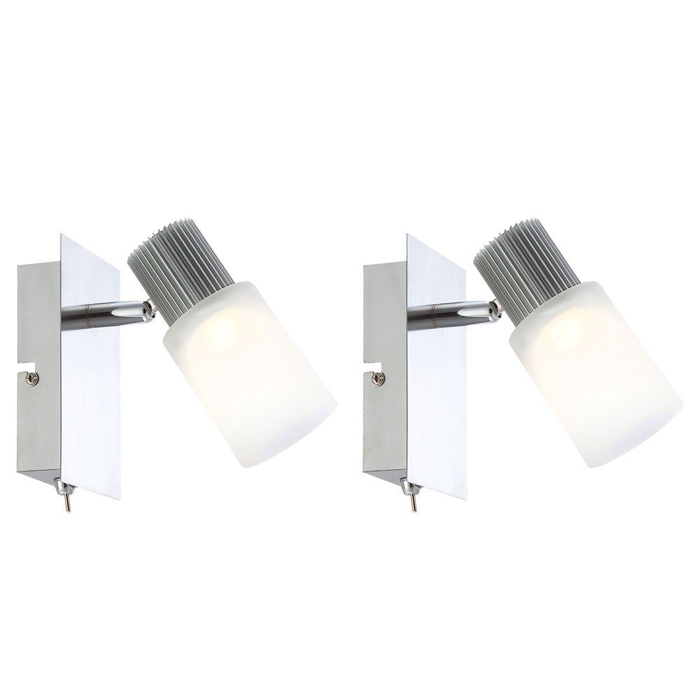 etc-shop LED Wandlampe Wandleuchte, verbaut, chrom mit Leseleuchte, LED-Leuchtmittel beweglichem LED Wandleuchte fest Warmweiß,