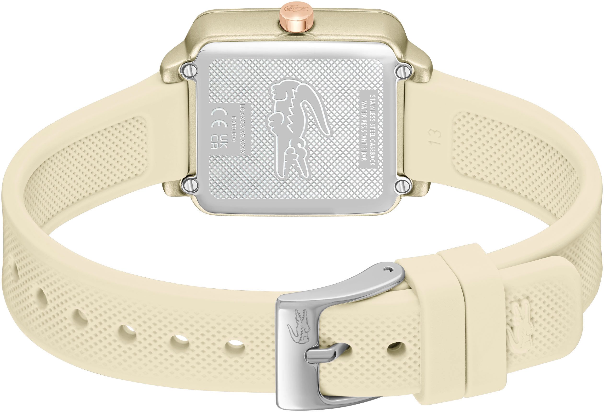 Lacoste Quarzuhr LACOSTE.12.12 FLOW 2001385, Armbanduhr, Damenuhr, analog, Silikonarmband