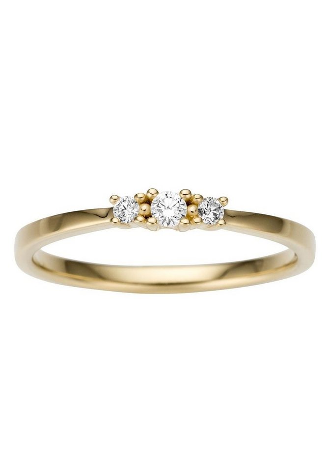 Firetti Goldring Schmuck Geschenk Gold 585 Damenring Goldring, mit Brillanten