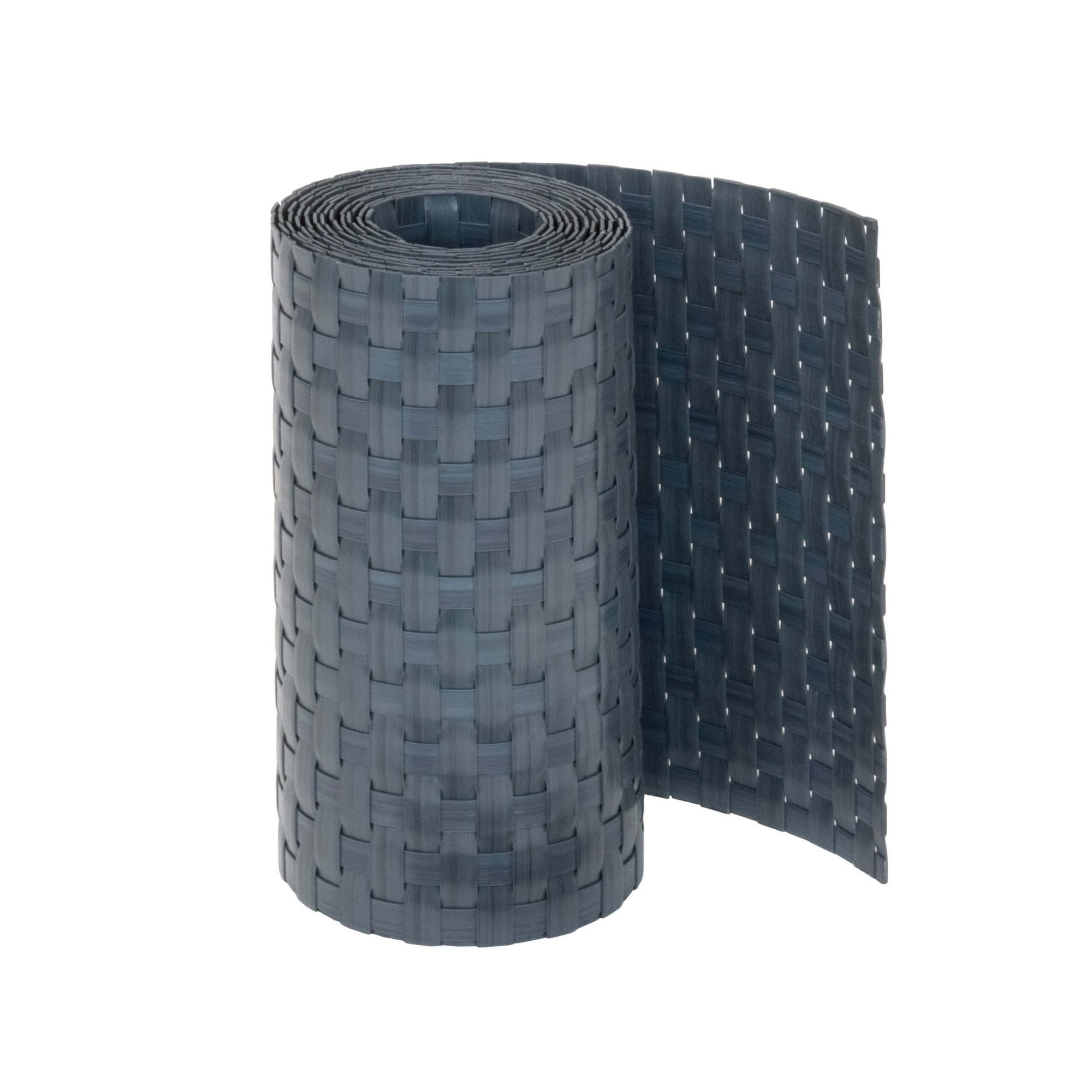 Jardinion Sichtschutzstreifen Sichtschutzstreifen Rattan Optik, (250 x 19 cm, anthrazit, 1-St), Sichtschutz für Balkon, Terrasse- und Gartenzaun