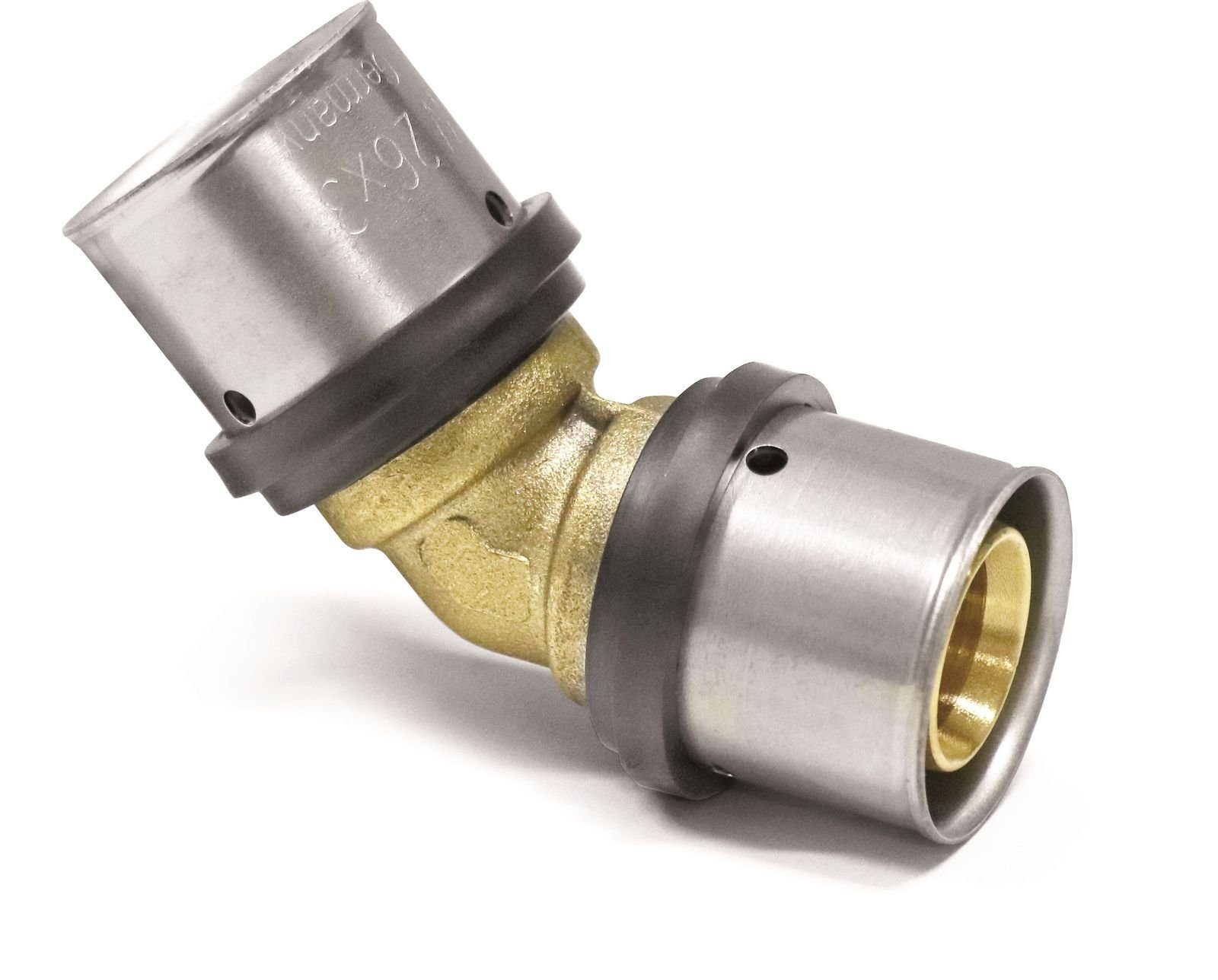 Pressfitting Pipetec Pressfitting Winkel 26x3 mm 45° TH Kontur