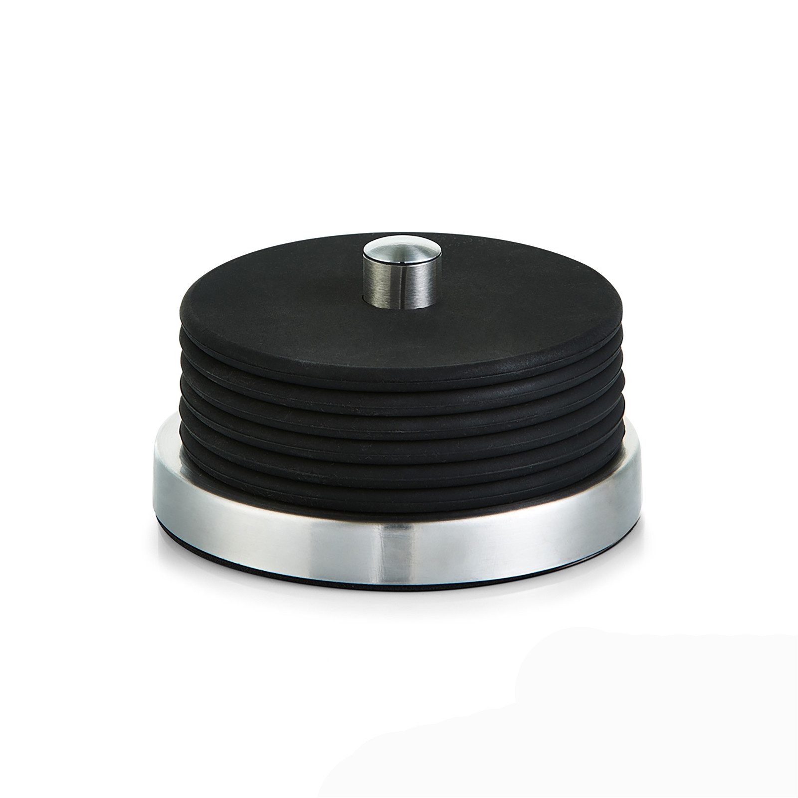 Zeller Present Glasuntersetzer Glasuntersetzer 7-teilig Schwarz, Set, Glasunterlage